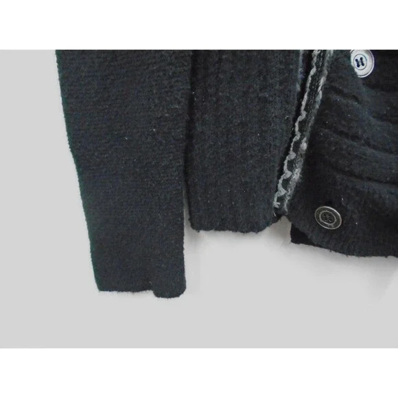 Free people Cozy Admiral's Jacket Sweater Womens Size M 19235217 Black - Picture 4 of 11